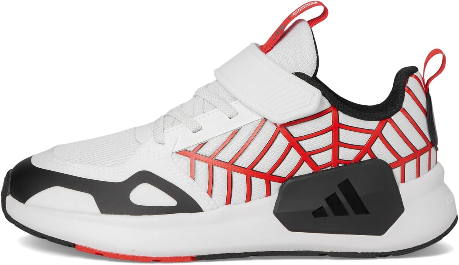 Кроссовки для мальчиков adidas Kids Marvel Spider-Man с шнуровкой, повседневные - красно-белые — фото 4