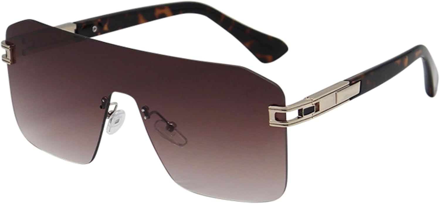 

Солнцезащитные очки Mad Shade для мужчин и женщин, элегантные монохромные очки-козырьки с градиентными линзами, модные летние очки с защитой от УФ-излучения UV400, Gold