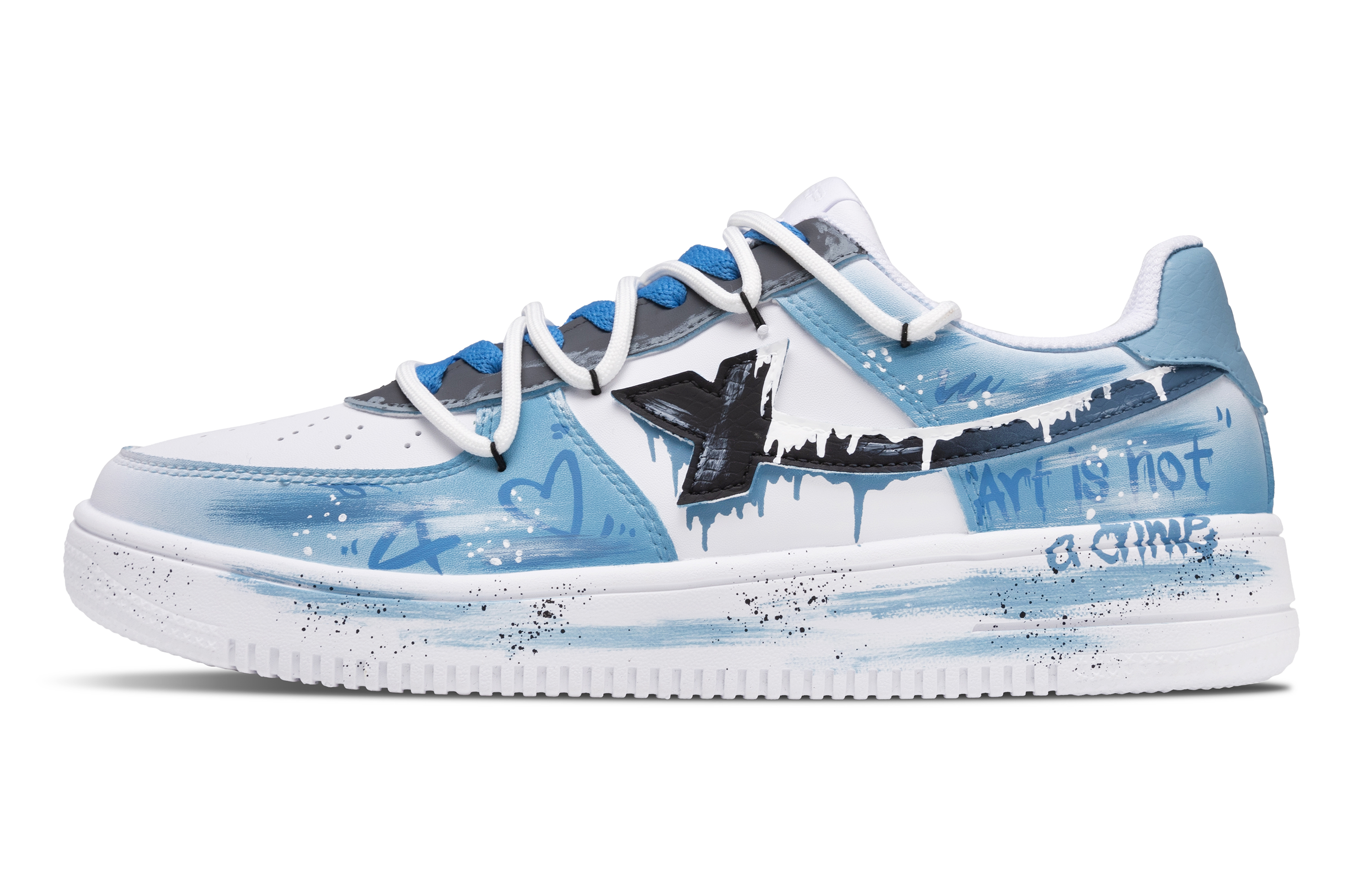 

XTEP Кроссовки Air Force One Slip с низким верхом, амортизирующие, износостойкие, для скейтбординга, мужские, светло-синие