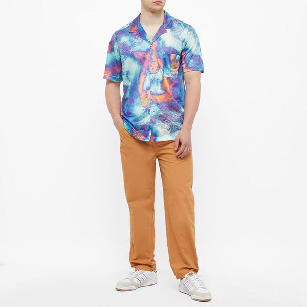 Рубашка adidas originals Full Print Tie Dye Color Block Printing Embroidered Logo Short Sleeve Shirt Multicolor, мультиколор — фото 2