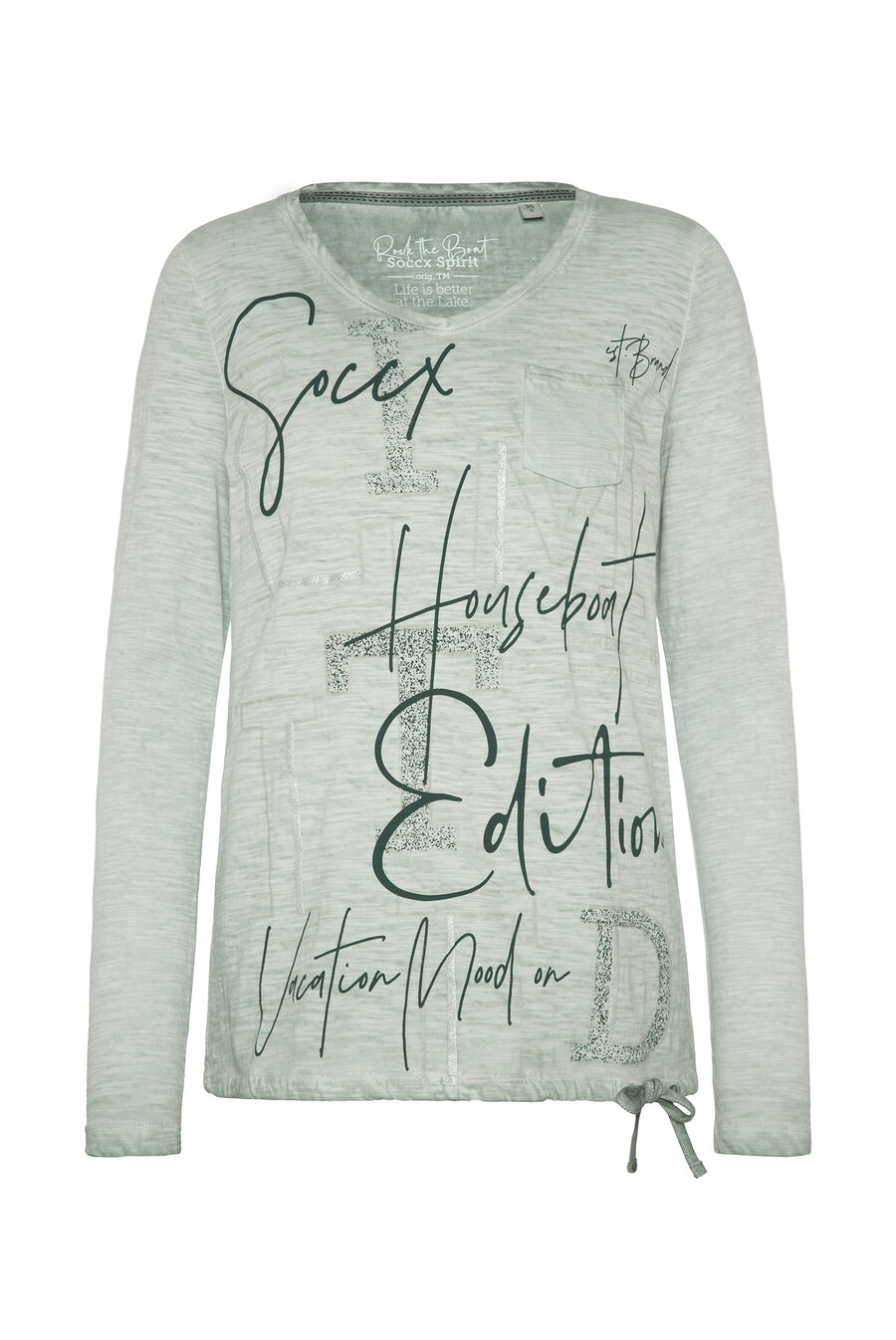 

Лонгслив Soccx Shirt Rock the Boat, цвет cyan blue