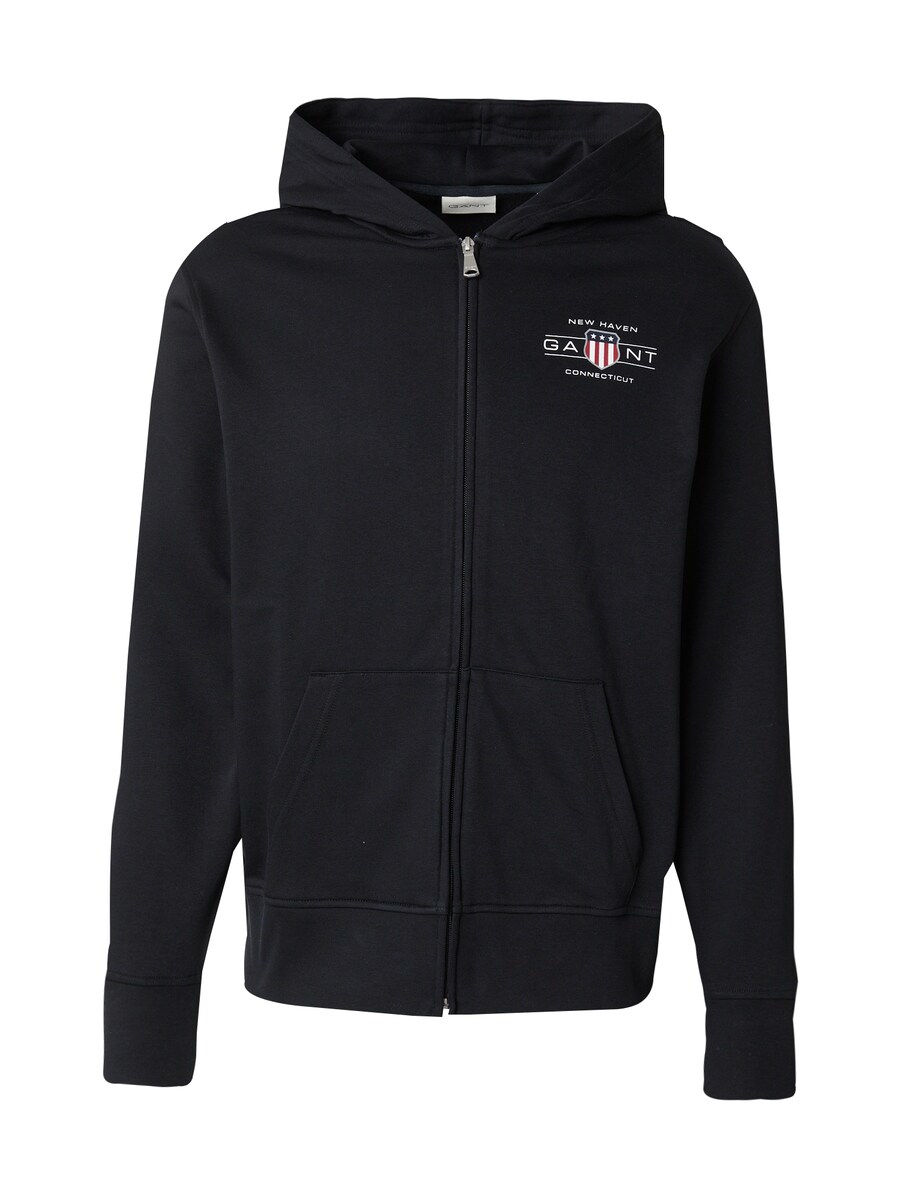 

Толстовка с капюшоном на молнии GANT Zip-Up Hoodie, черный