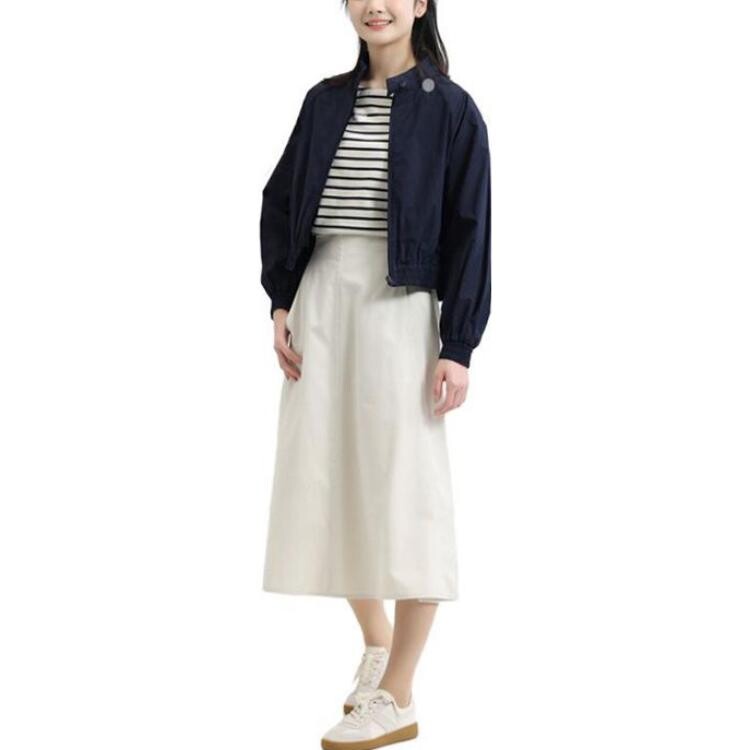 Хлопковая короткая куртка UNIQLO, 69 темно-синий — фото 2
