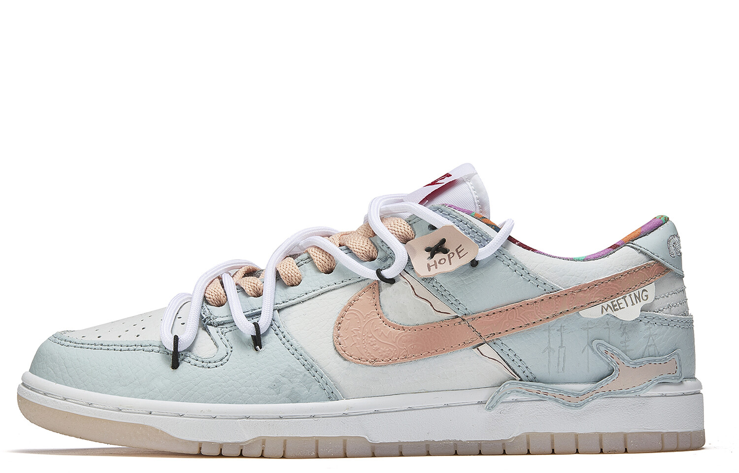 

Кроссовки Nike Dunk Skateboarding Shoes Women's Low-top Blue/gray, синий