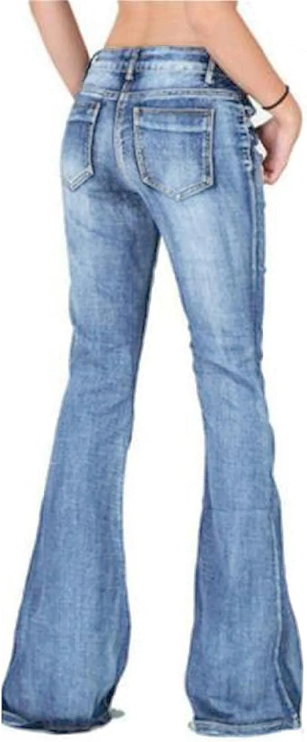 Andongnywell Flare Jeans для женщин High Waist Wide Leg — фото 2