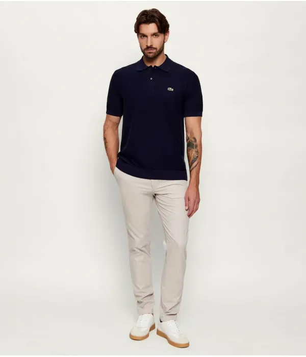 Полюс straight fit Lacoste, темно-синий — фото 2