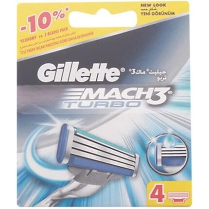 

Запасные лезвия Mach3 Turbo — набор из 4 шт., Gillette