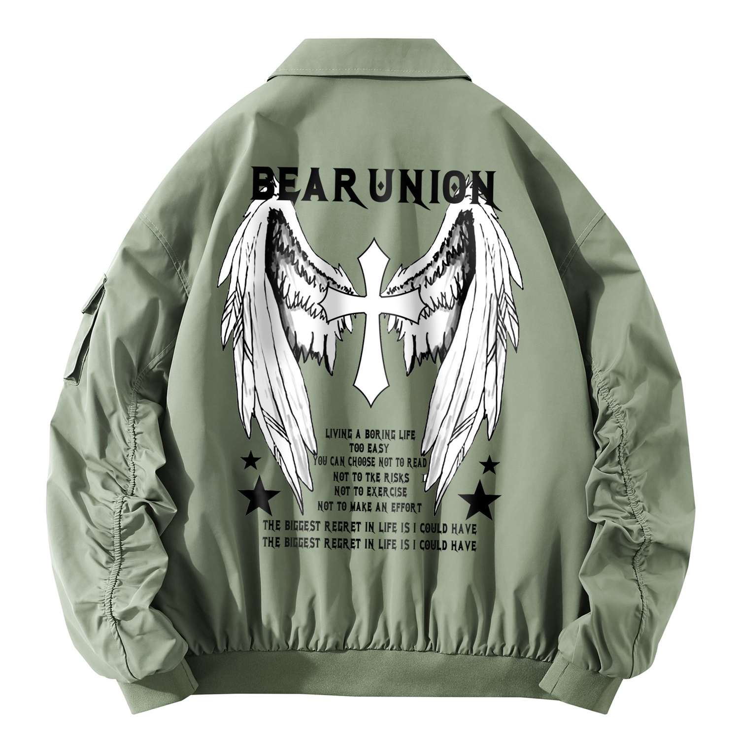 

BEAR UNION Винтажная куртка унисекс, Gray Green
