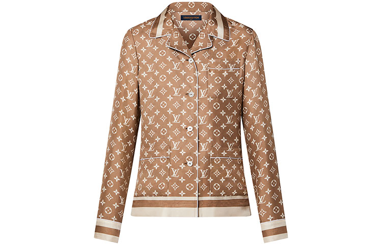 

Женская рубашка SS23 цвета умбры LOUIS VUITTON, Umber
