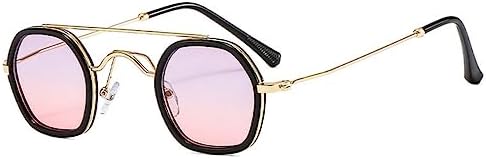 

Солнцезащитные очки в стиле ретро Polygon для женщин, прозрачные линзы с градиентом Ocean, защита от УФ-излучения UV400, солнцезащитные очки в стиле панк для мужчин MTZJH