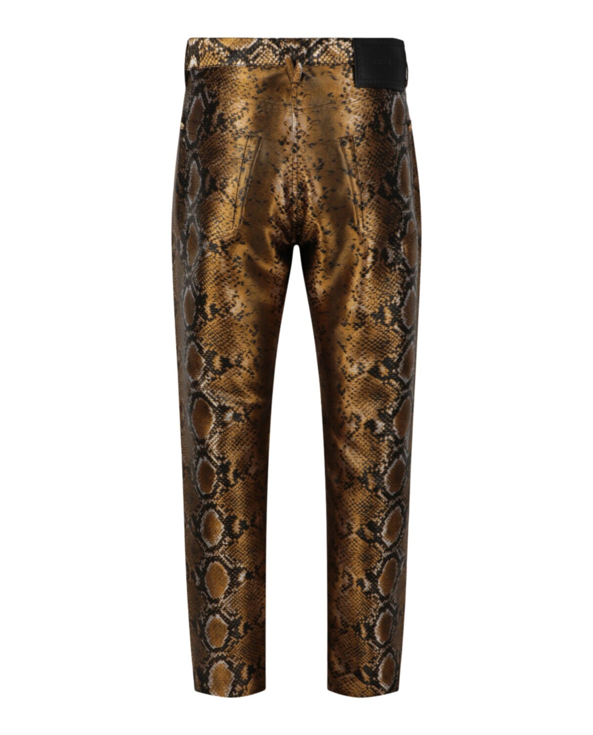 

Брюки со змеиным принтом Versace, черный