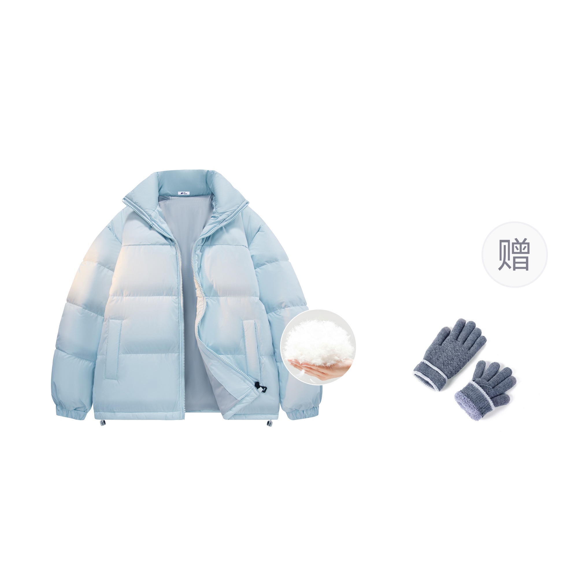 

WARRIOR Пуховик унисекс, Light Blue