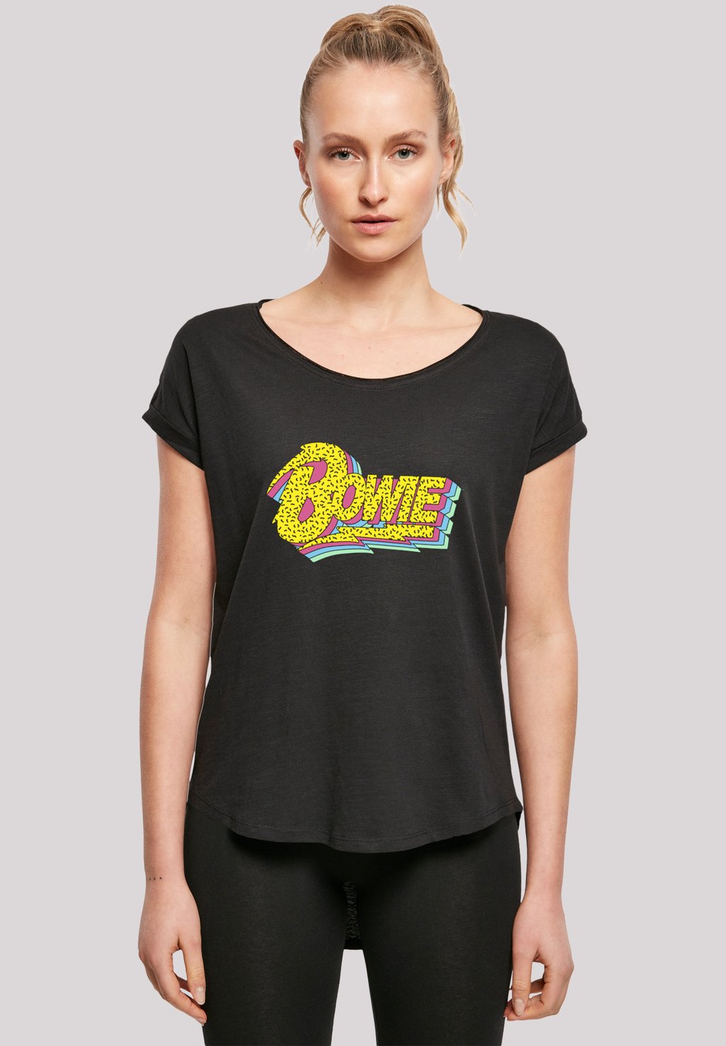 

Футболка с принтом DAVID BOWIE MOONLIGHT 90S LOGO F4NT4STIC, черный