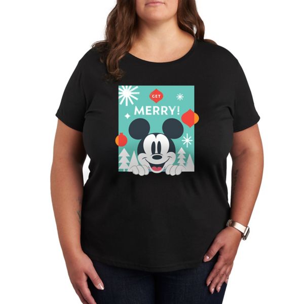 

Футболка с графическим принтом «Микки Маус плюс веселье» Disney, черный