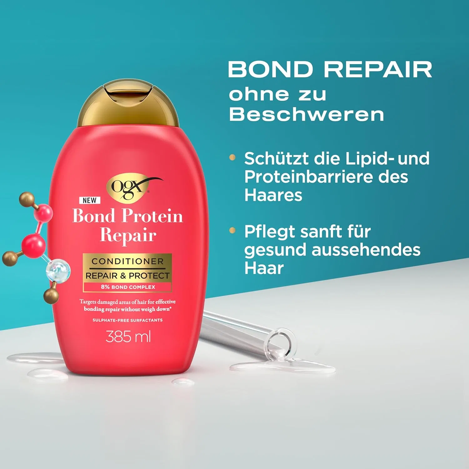 Кондиционер OGX Repair and Protect Bond Protein Repair для поврежденных волос Ogx — фото 2