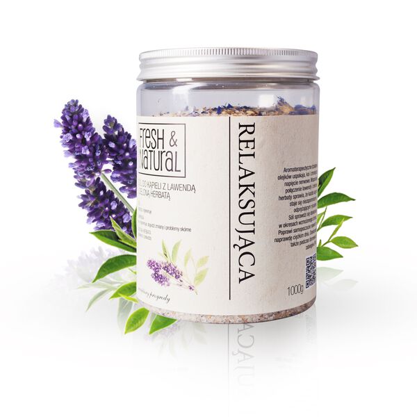 

Расслабляющая соль для ванн, 1000 г Fresh & Natural