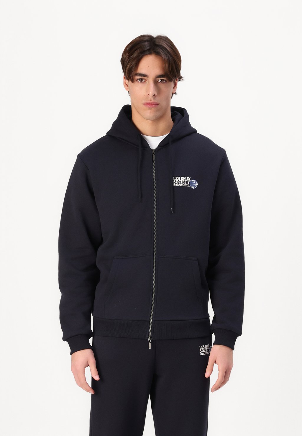

Толстовка на молнии SECRET ZIPPER HOODIE Les Deux, темно-синий