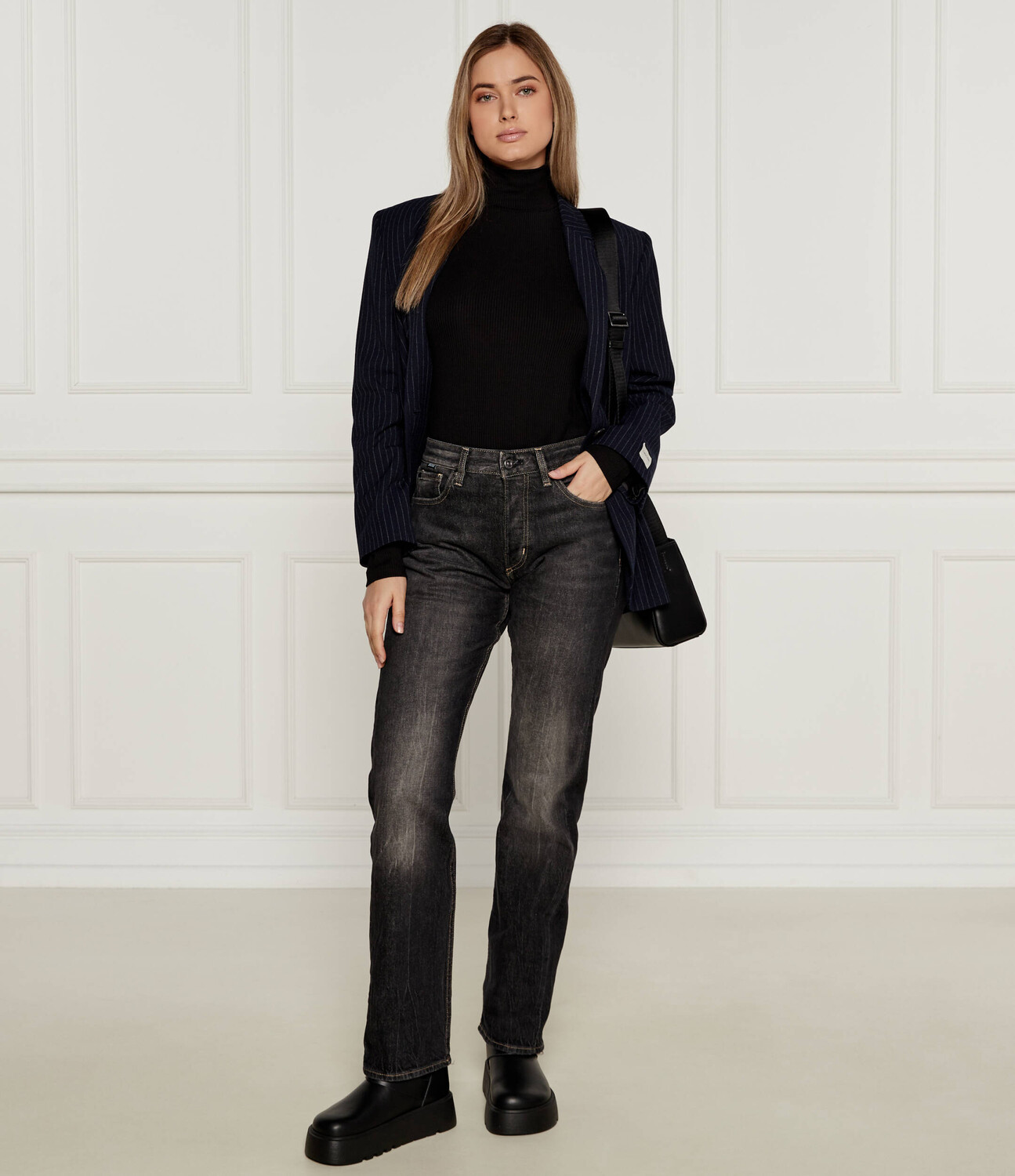 Блуза Calvin Klein Slim Fit, черный — фото 2