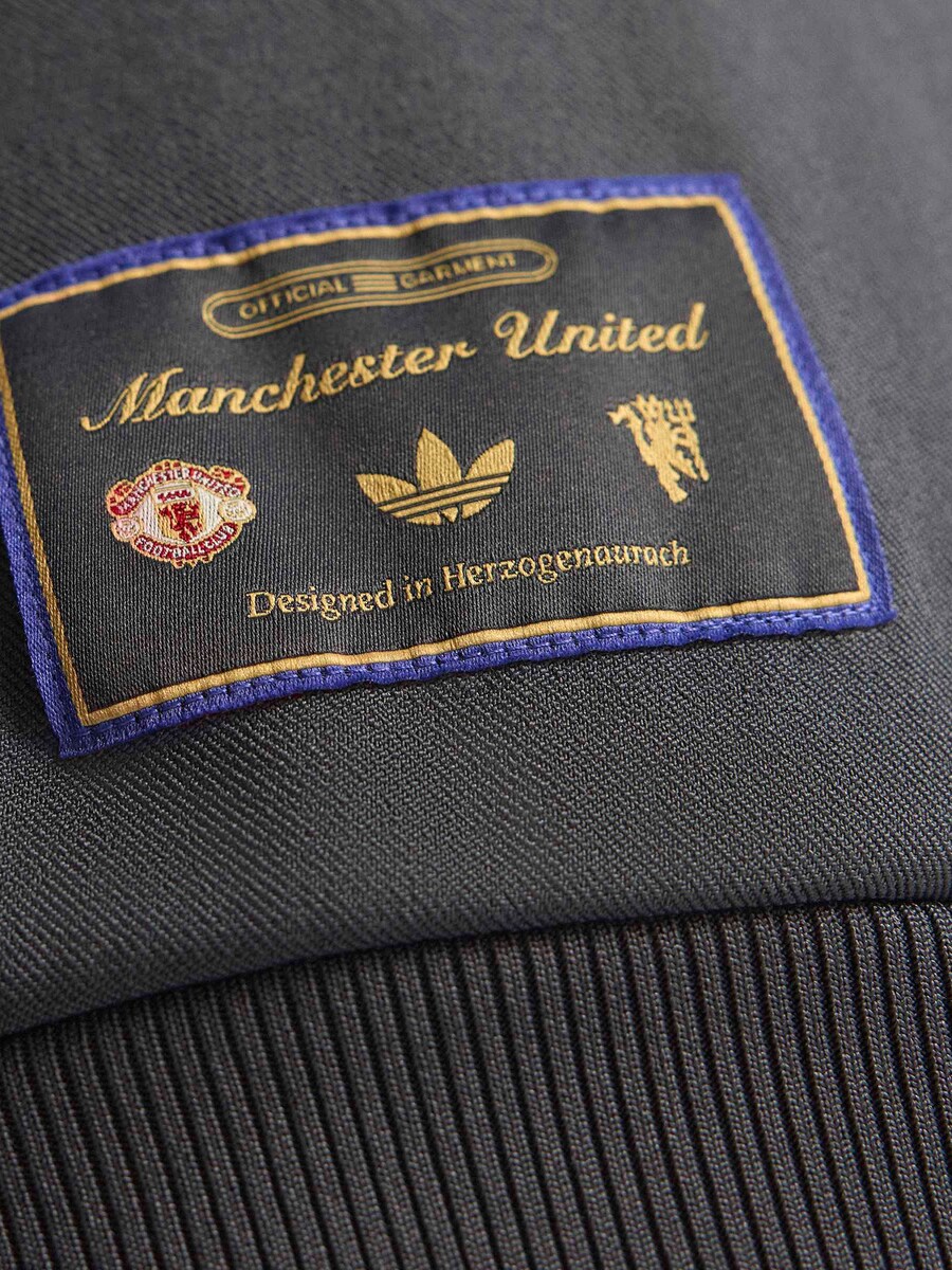 Спортивная толстовка с капюшоном на молнии ADIDAS ORIGINALS Manchester United Terrace Icons, Grey — фото 4