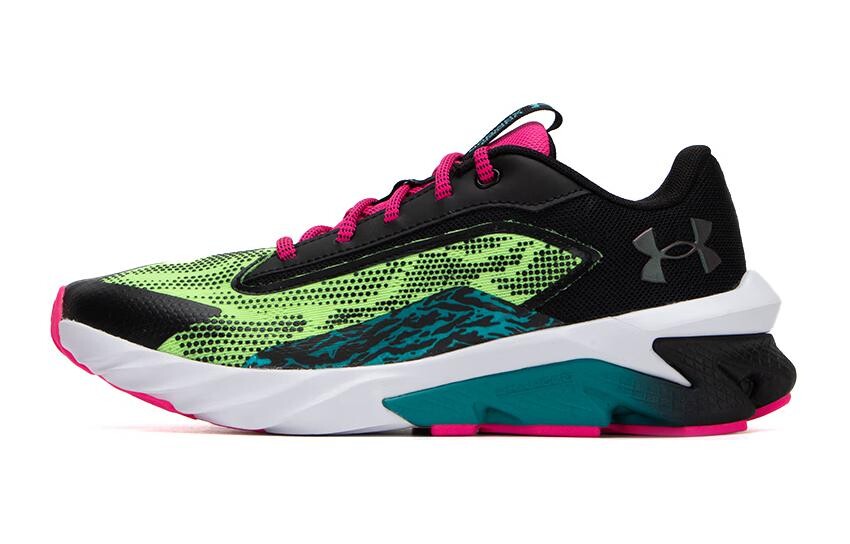 

Кроссовки Jet Kids GS Low-top зеленые/черные/фиолетовые Under Armour, фиолетовый