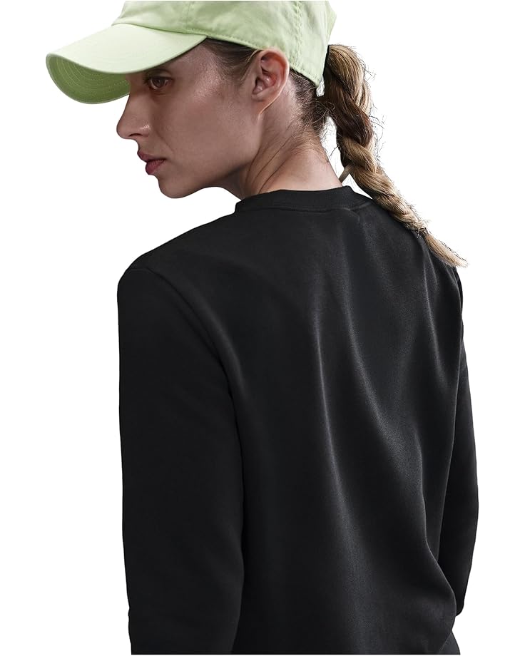 Толстовка Nike Sportswear Club Fleece Crew Neck Sweatshirt, черный/белый — фото 3