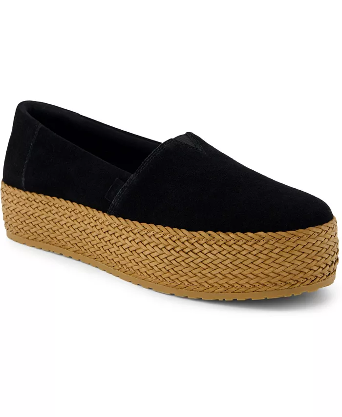 Женские эспадрильи Valencia на платформе из замши TOMS, коричневый/бежевый