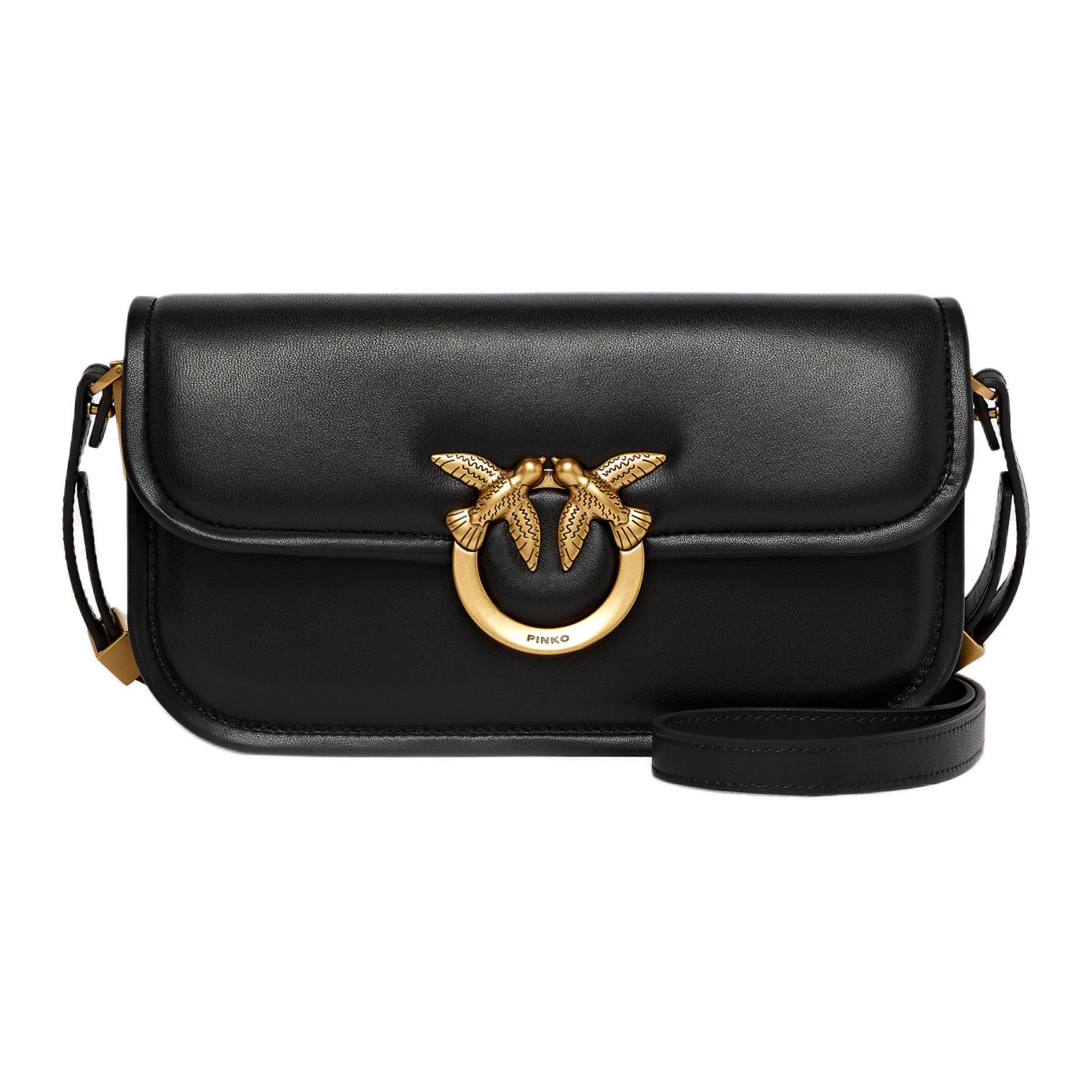 

PINKO Сумка Love Bag из овчины, маленькая, женская, черная