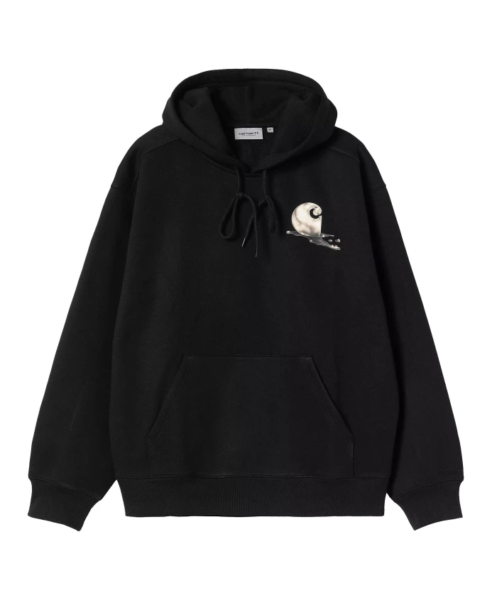 

Черная толстовка с капюшоном и логотипом. Carhartt Wip, черный