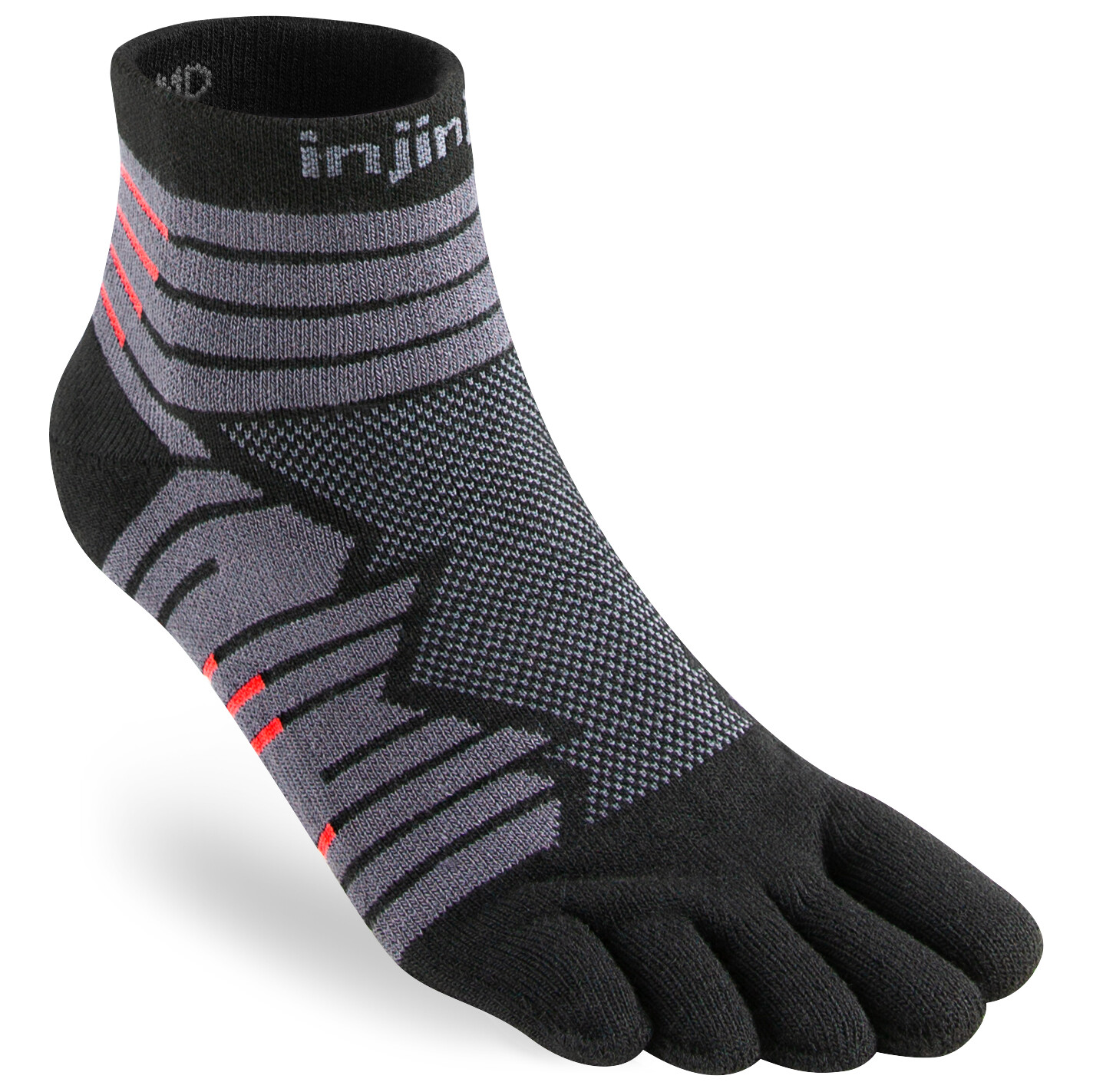 

Носки для бега Injinji Run Technical Mini Crew, цвет Onyx