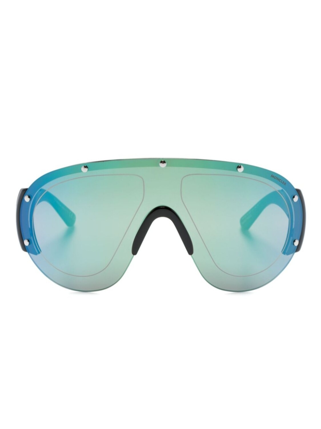 

Moncler Eyewear солнцезащитные очки-маска Rapide, черный