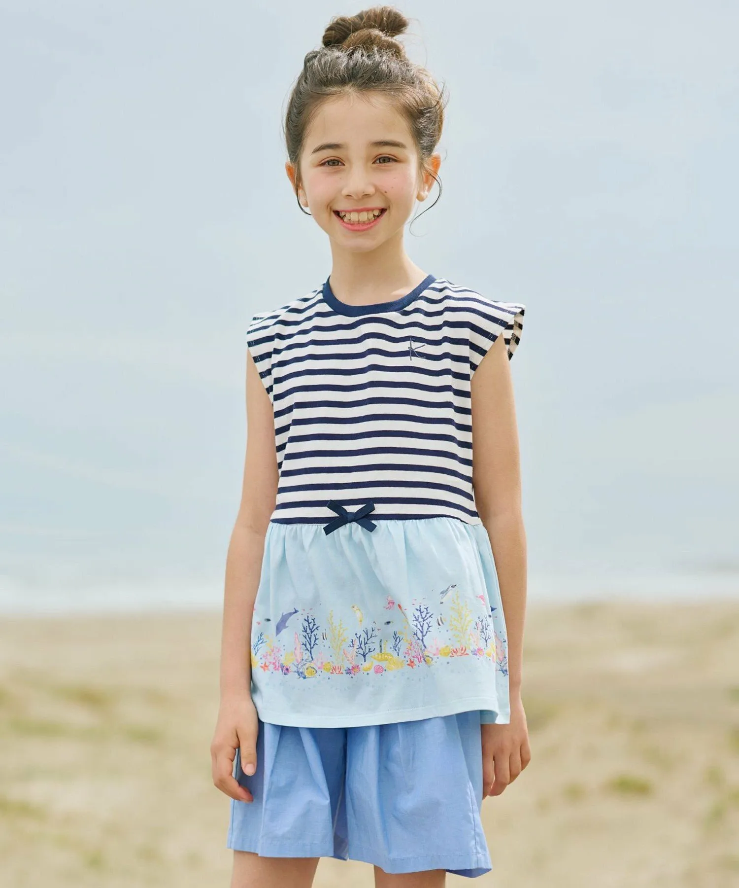 Футболка ENOSUI Border 150-160 см Suite Kids, цвет Navy 1[175]