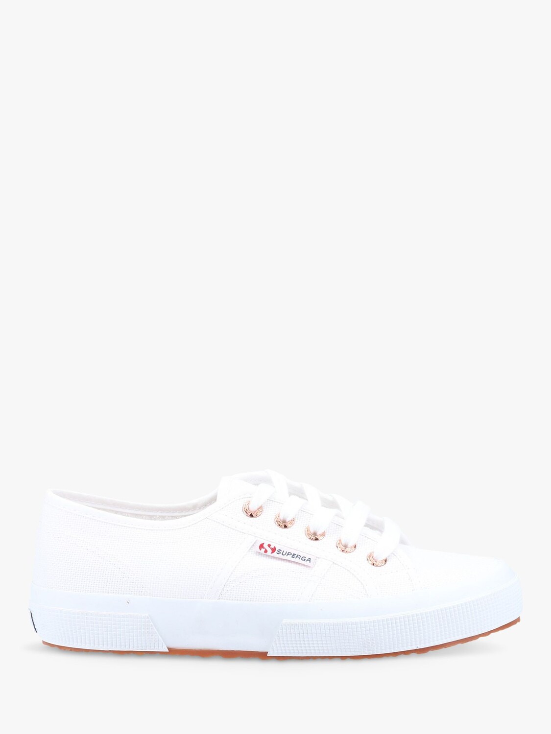 

Классические парусиновые веганские кроссовки Superga 2750 Cotu, белый/розовое золото