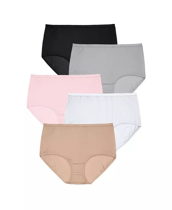 

Нейлоновые трусы больших размеров (5 шт.) Comfort Choice, мультиколор