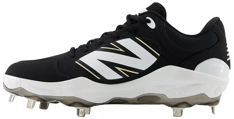 Мужские металлические бейсбольные бутсы New Balance Fresh Foam X 3000 V7, черный/белый — фото 3