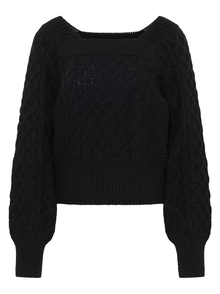 

Женский вязаный свитер черного цвета faina