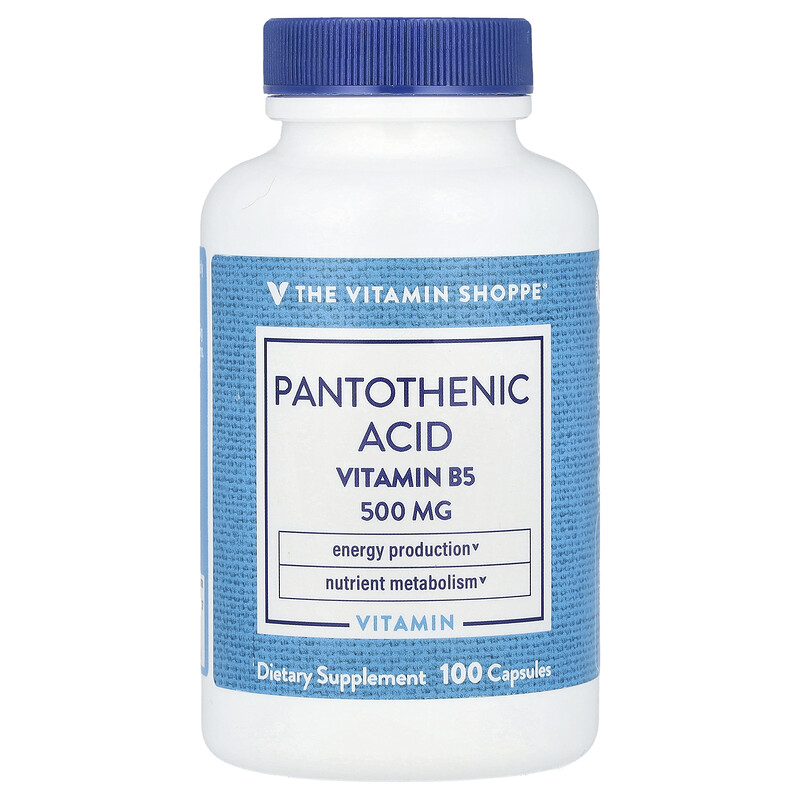 

The Vitamin Shoppe, Пантотеновая кислота, витамин B5, 100 капсул