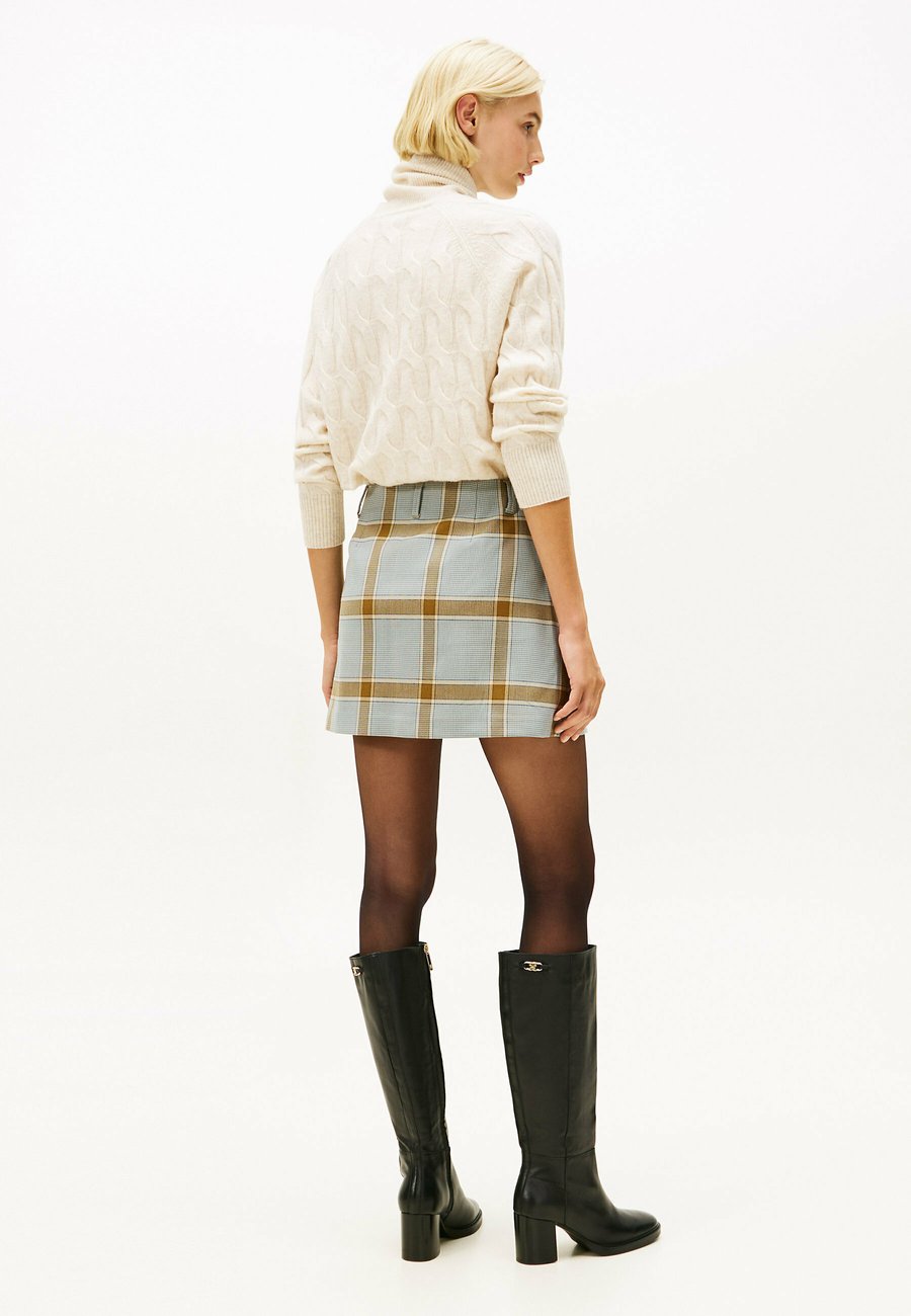 Юбка Tommy Hilfiger A-line skirt, Houndstooth Flannel Safari/Multi-Coloured — фото 3