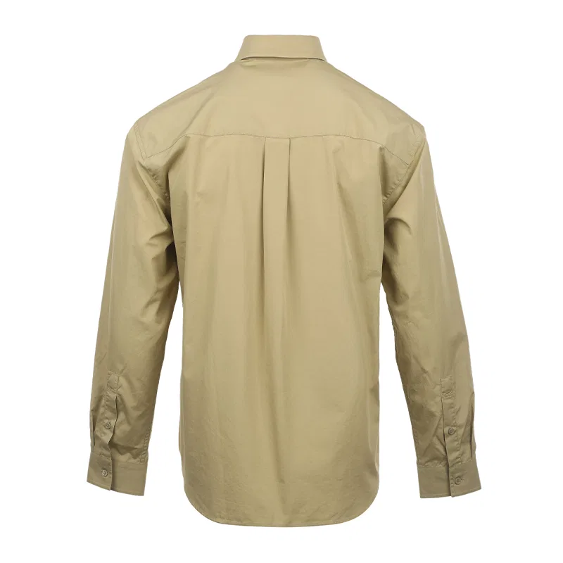 Рубашка мужская Burberry Khaki Lapel Moderate, классическая, хаки — фото 3