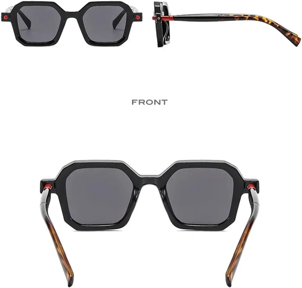 

Ретро-панк солнцезащитные очки для женщин с градиентным переходом цвета, защита от УФ-излучения UV400; мужские очки с заклепками и прозрачной оправой HDUBFY, 3