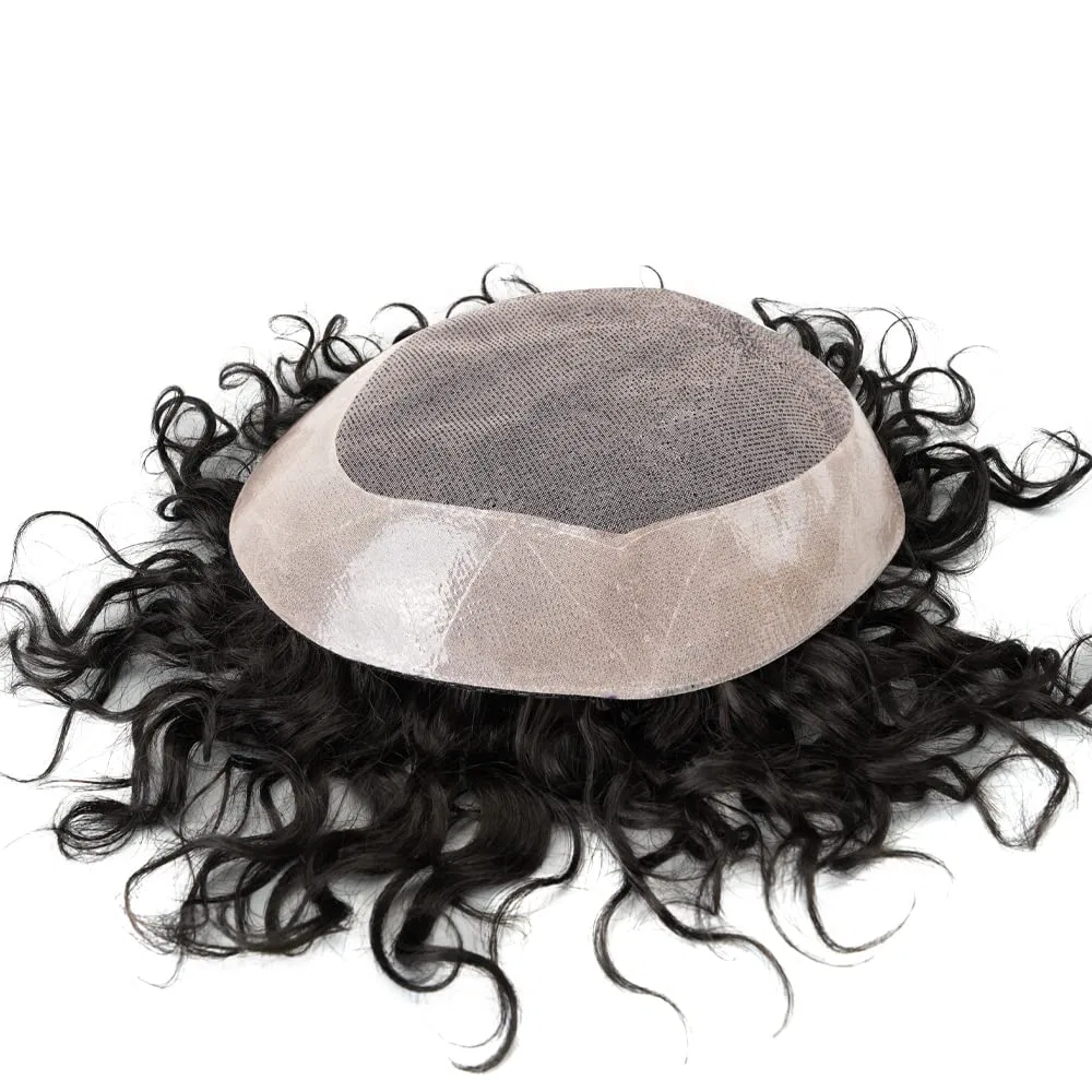Мужской кудрявый парик из натуральных волос от Lordhair Lordhair, Black — фото 3