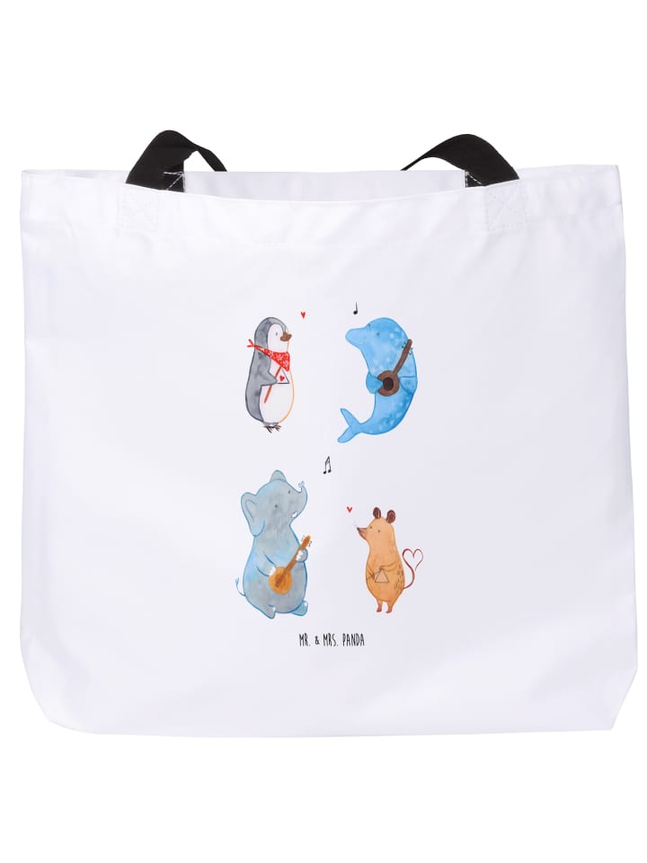

Mr. & Mrs. Panda Большая белая сумка-шоппер (без слогана)