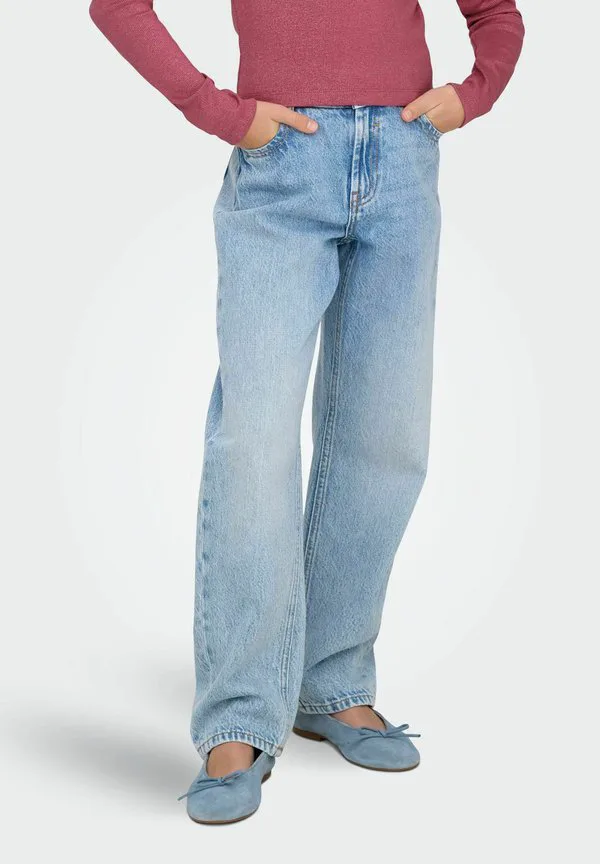 Джинсы прямого кроя kog mittlere taille geschnitten Only Girls, Light Blue Denim — фото 2