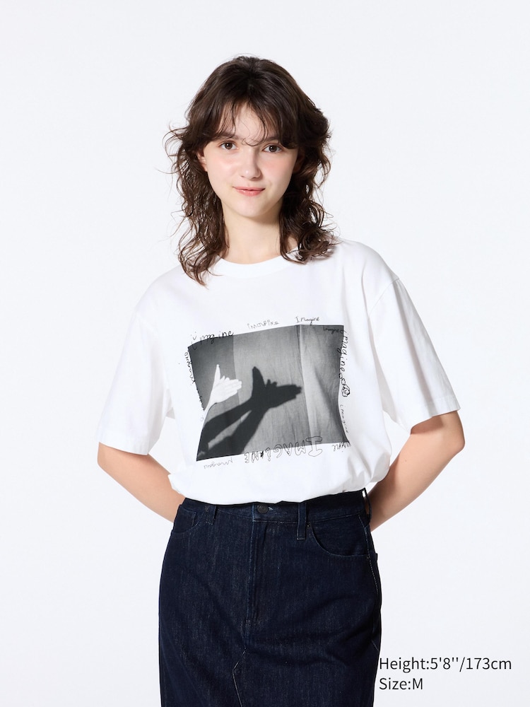 Футболка с графическим рисунком peace for all  magnum Uniqlo, цвет 00 белый — фото 2