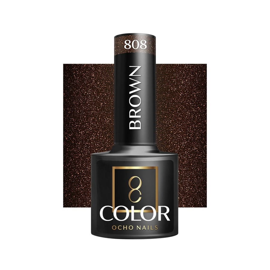 

OCHO NAILS Гибридный лак для ногтей коричневый 808 -5 г Active Shop