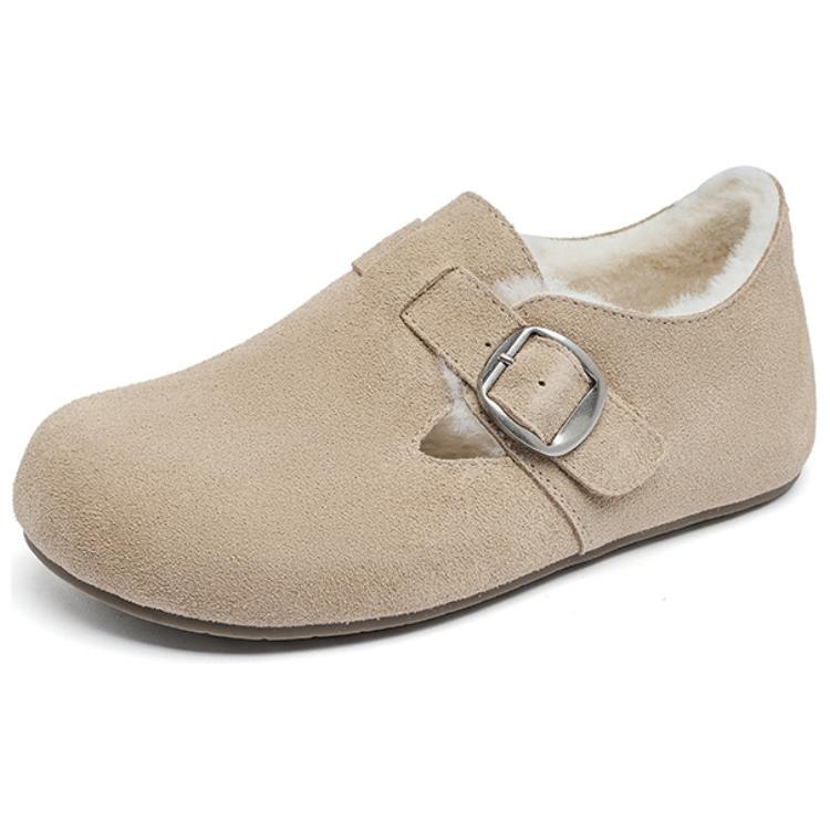 AGSDON Женские повседневные угги серые (с толстым флисом), цвет Gray (Thick Fleece) — фото 4