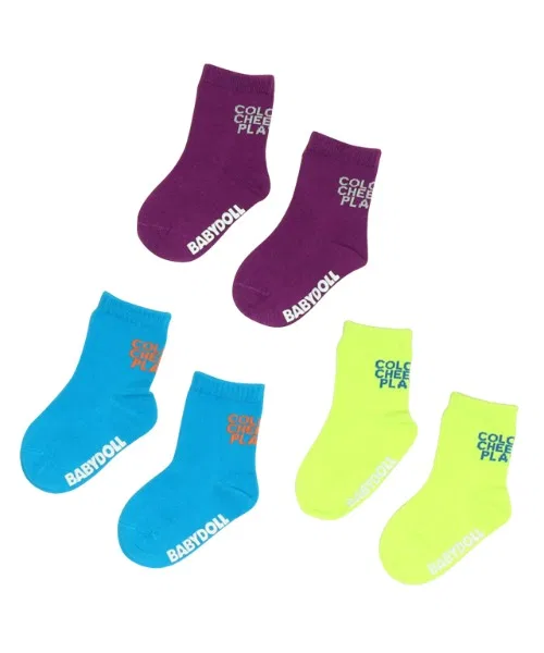 Набор неоновых носков Neon Crew Socks Set 0758