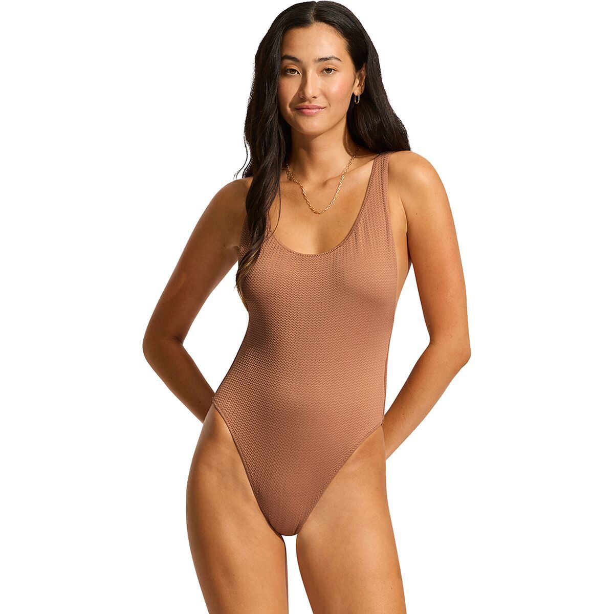 

Ретро купальник One Piece Seafolly, цвет bronze