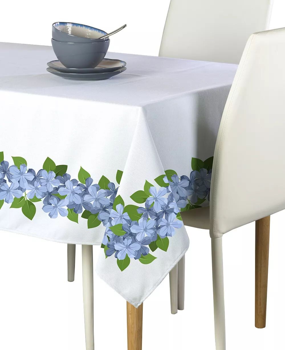 

Квадратная скатерть, 100% полиэстер, 70x70 дюймов, гирлянда Forget Me Not