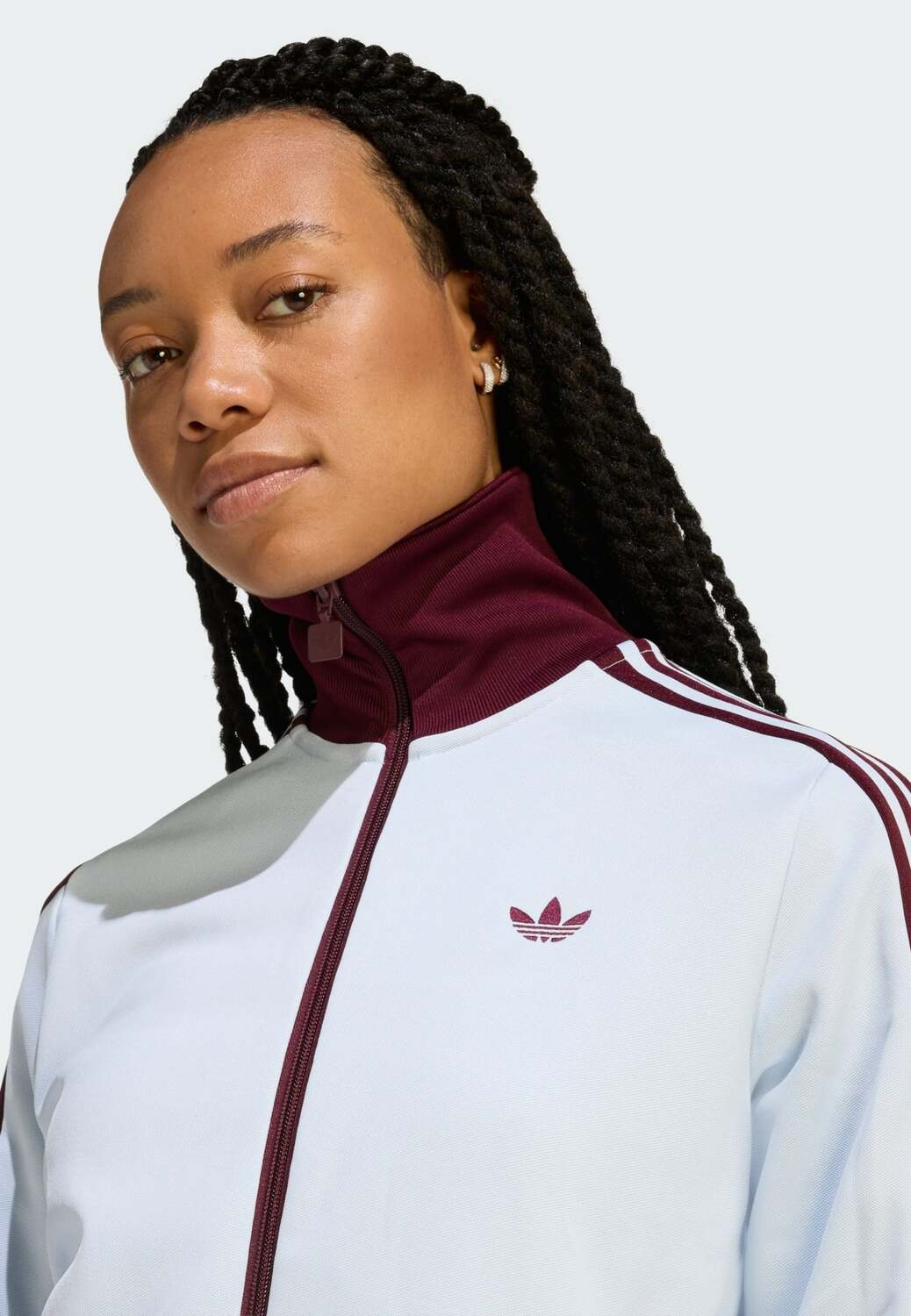 Adidas Originals Толстовка с молнией 'Classic' в светло-голубом цвете — фото 4