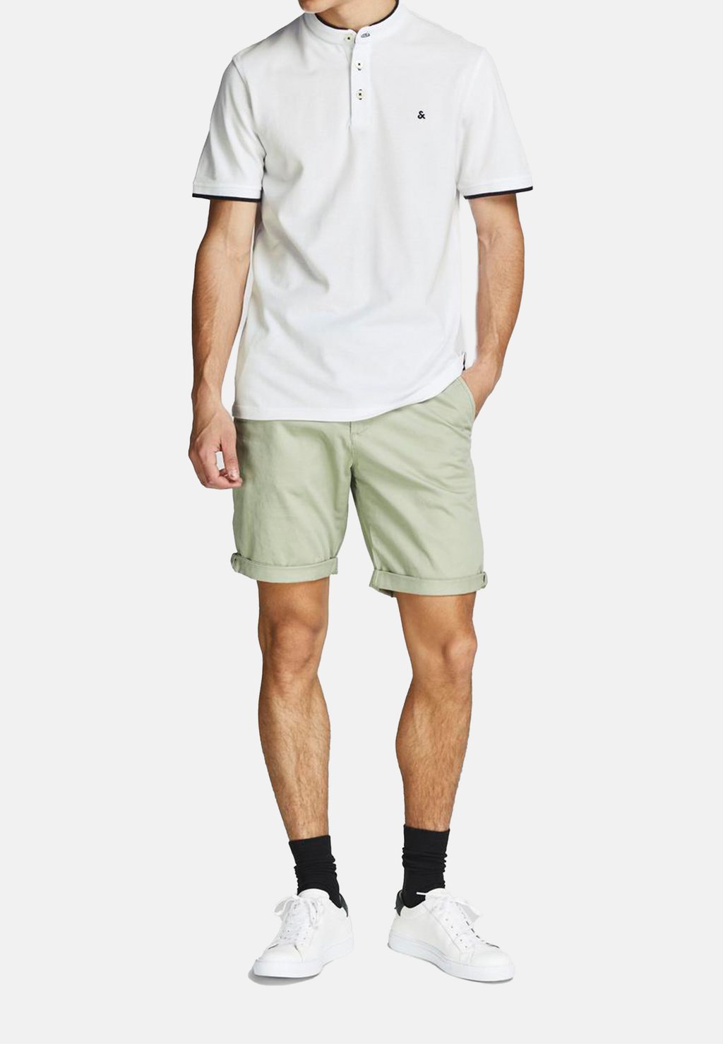 

Базовая футболка 2ER PACK PAULOS MAO Jack & Jones, белый